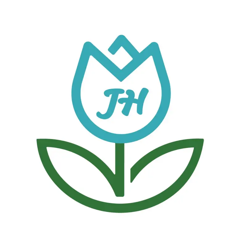 Judy's House logo, a blue tulip